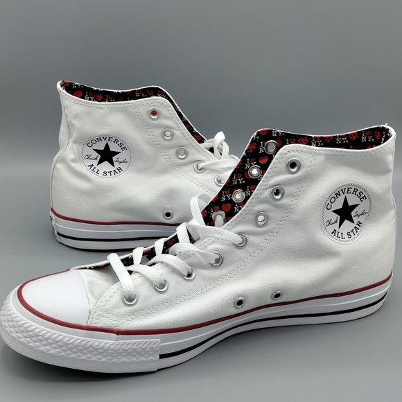 NEW Mens Converse CTAS Hi I Love ❤️ NY Sneakers - Picture 3 of 9